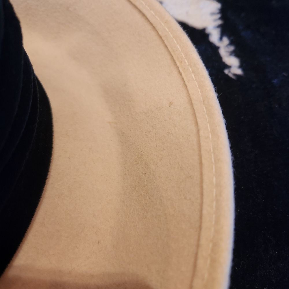Importina Vintage Bollman 100% Wool Felt Bowler Hat Cream with Black‎ Ribbon - Picture 3 of 8